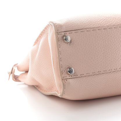 Fendi Cuoio Romano Selleria Bi-Color Medium Peekaboo Iconic Satchel Rosa Plaster Pesca 6 of 9