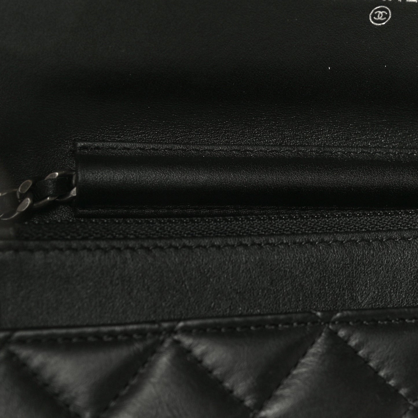 Aged Calfskin Quilted Reissue Wallet On Chain WOC Black