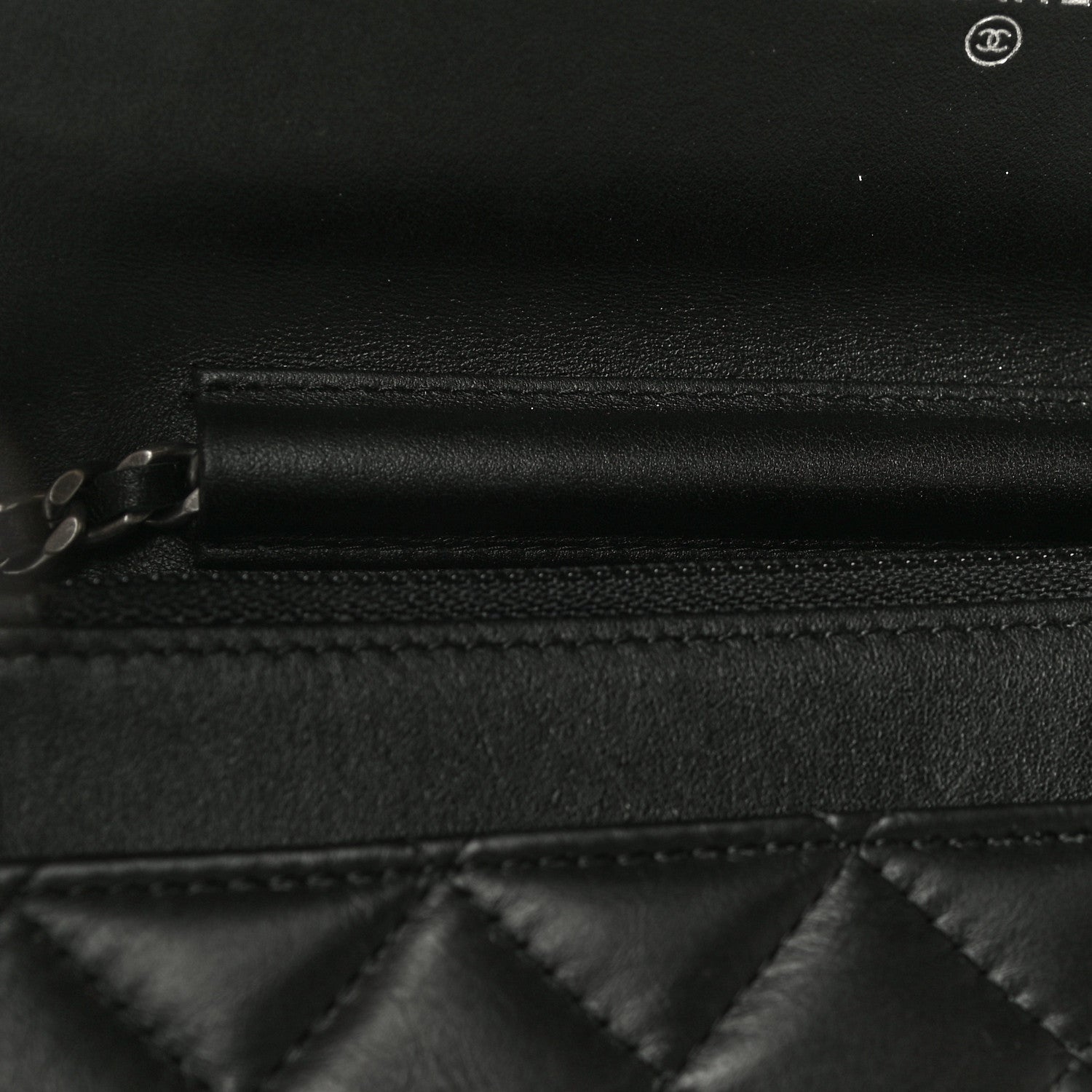 Chanel Aged Calfskin Quilted Reissue Wallet On Chain WOC Black 12 of 13