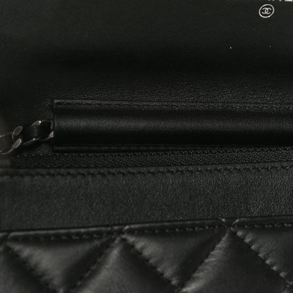 Chanel Aged Calfskin Quilted Reissue Wallet On Chain WOC Black 12 of 13