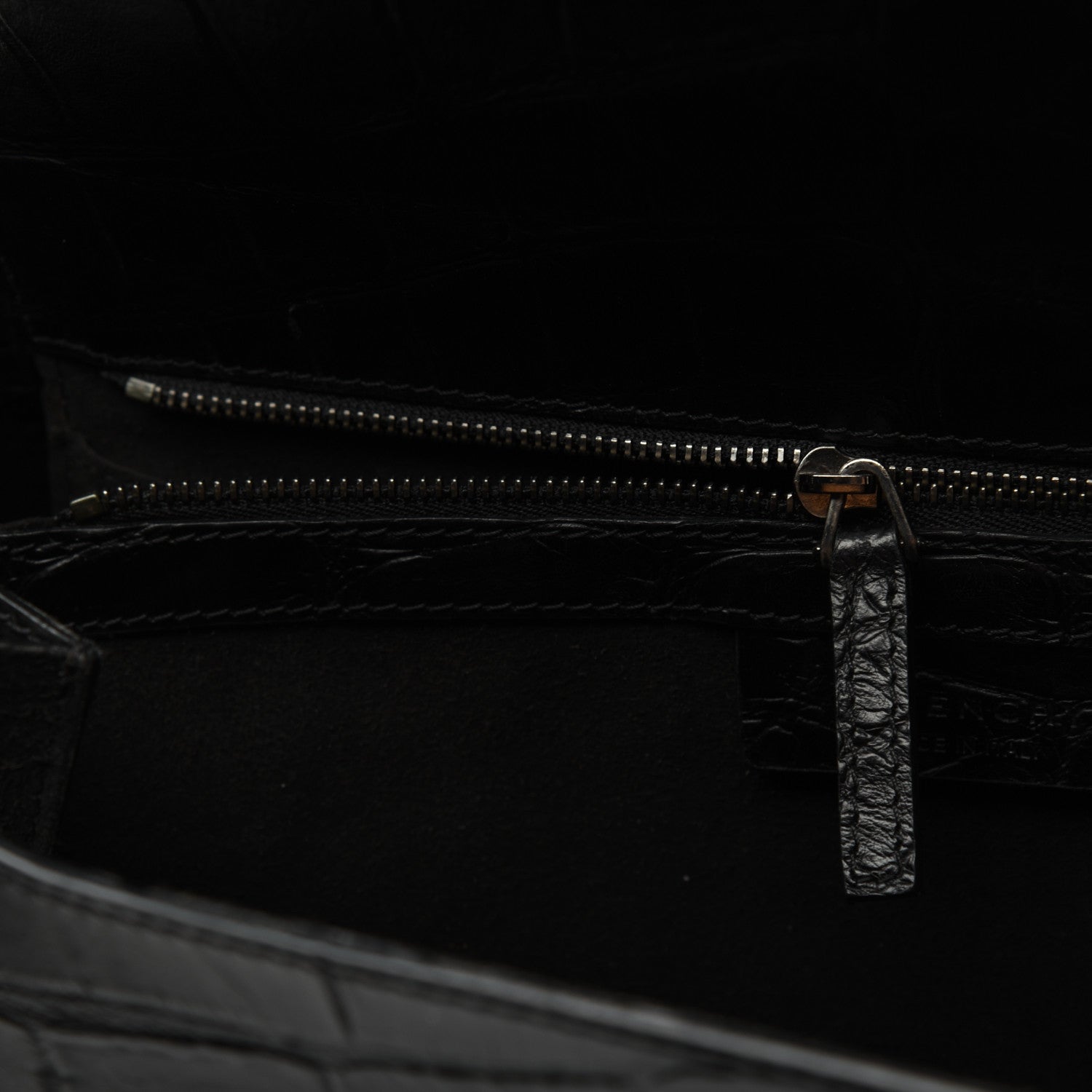 Givenchy Calfskin Crocodile Embossed Medium Pandora Box Crossbody Bag Black 12 of 28