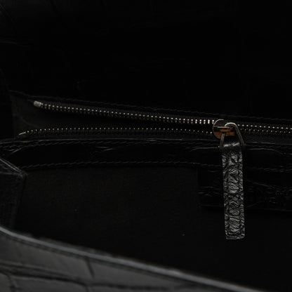 Givenchy Calfskin Crocodile Embossed Medium Pandora Box Crossbody Bag Black 12 of 28