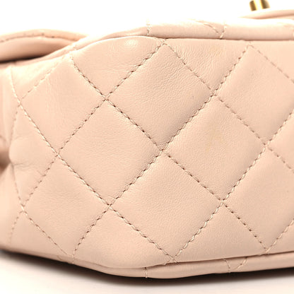 Chanel Lambskin Quilted Mini Pearl Crush Flap Light Beige 9 of 10