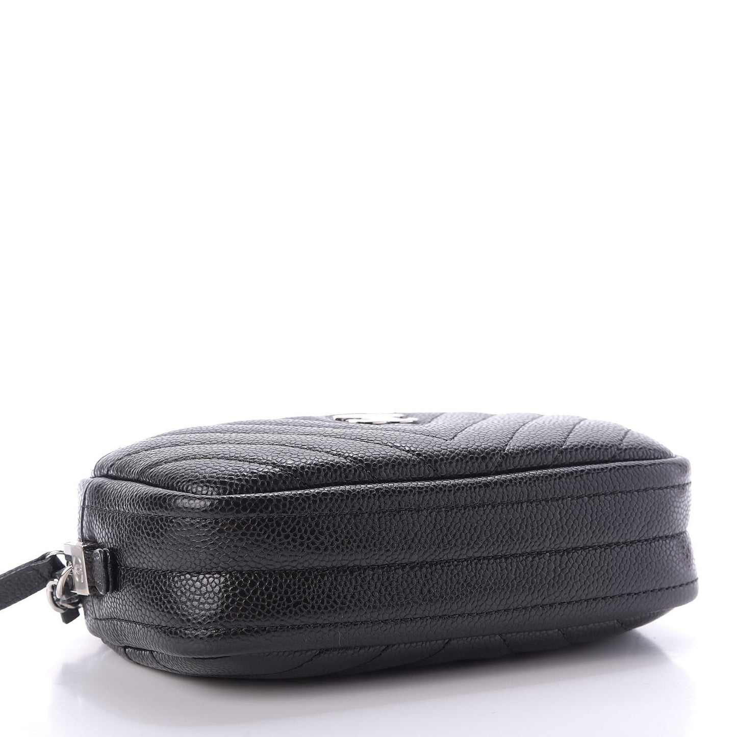 Caviar Chevron Quilted Camera Case Black