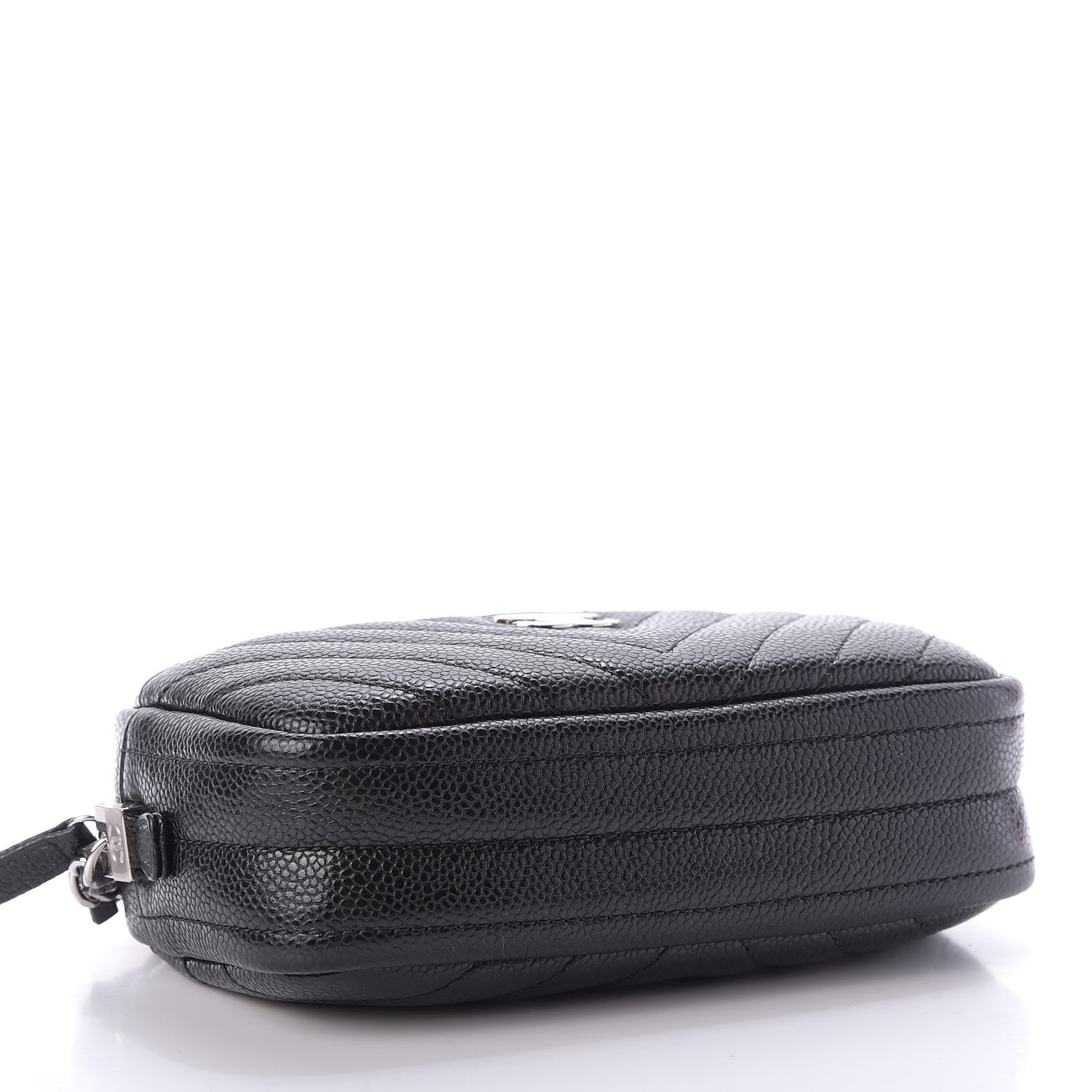 Chanel Caviar Chevron Quilted Camera Case Black 4 of 10