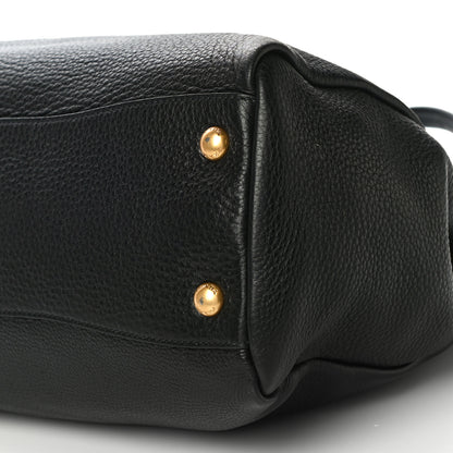 Prada Vitello Daino Top Handle Tote Black 9 of 11