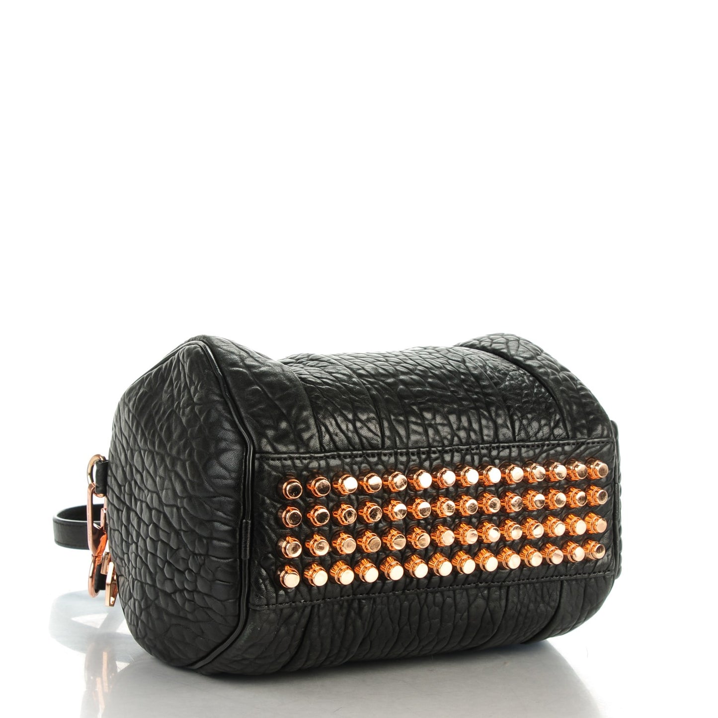 Pebbled Lambskin Rockie Black Rose Gold Hardware