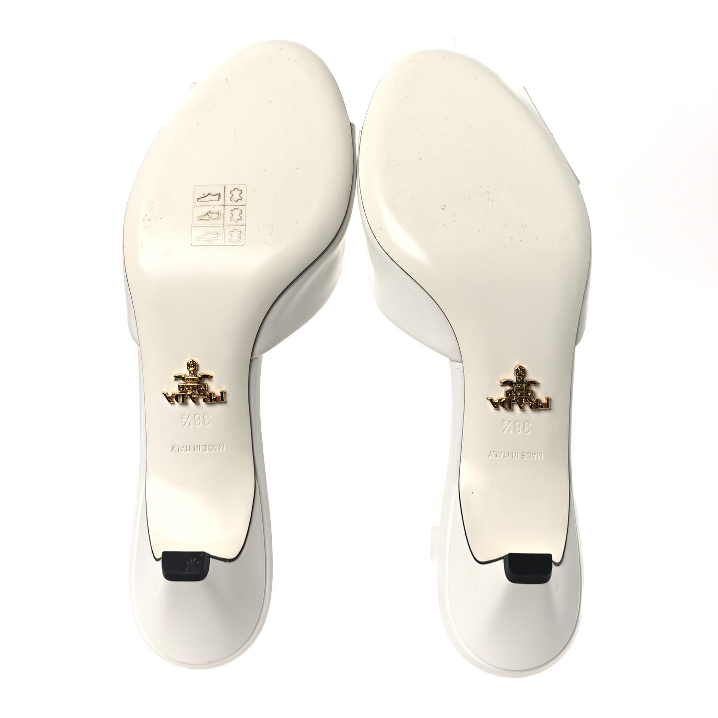 Spazzolato Flower 45mm Slide Sandals 38.5 White
