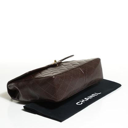 Chanel Caviar Quilted Jumbo Single Flap Brown 4 of 8