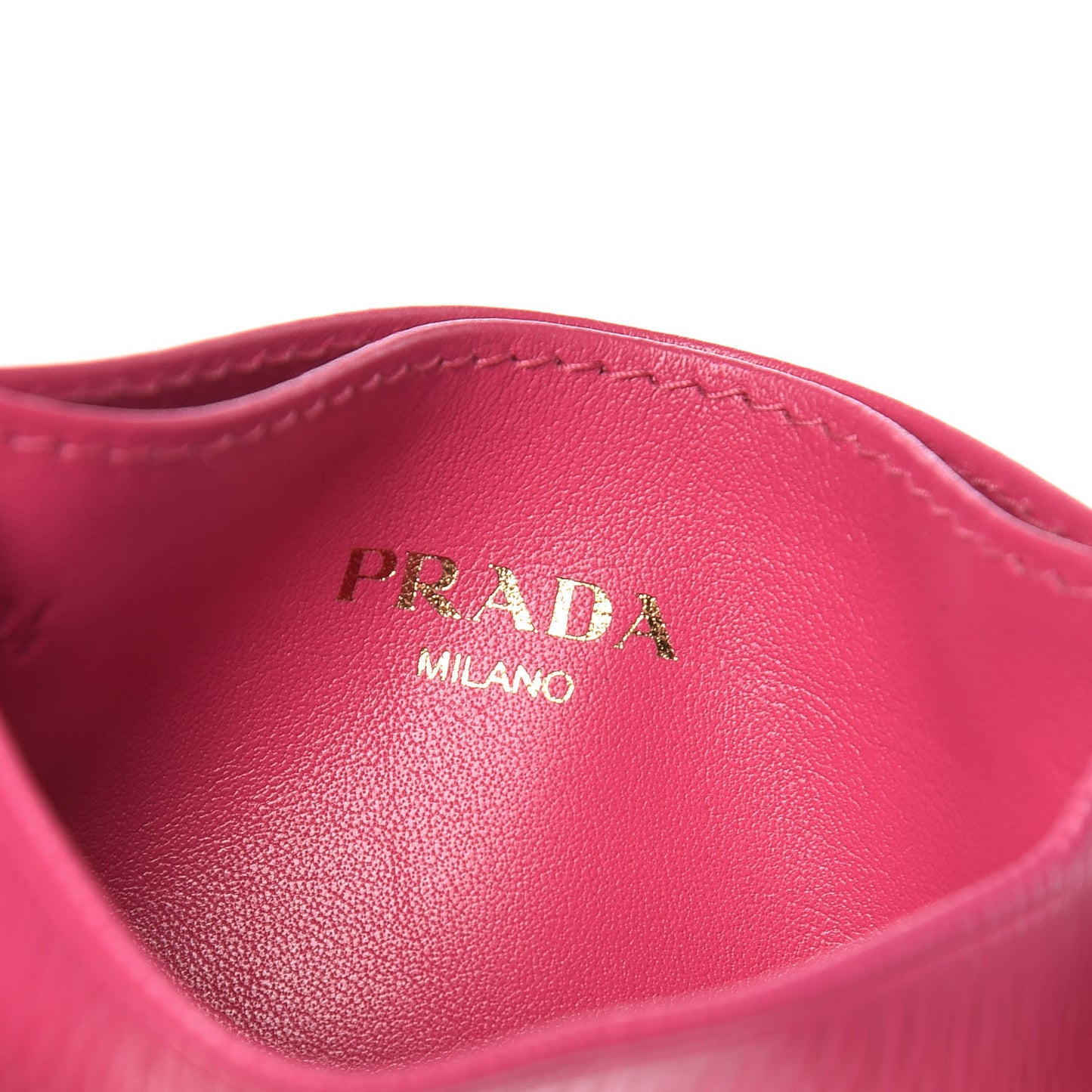 Vitello Move Metal Card Case Fuxia