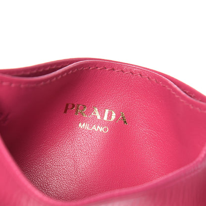 Prada Vitello Move Metal Card Case Fuxia 6 of 8
