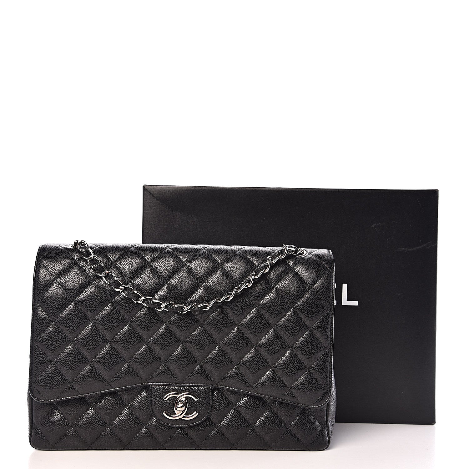 Chanel Caviar Quilted Maxi Double Flap Black 10 of 10