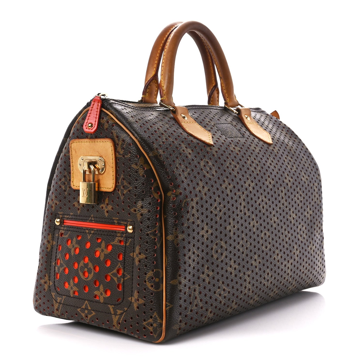 Louis Vuitton Monogram Perforated Speedy 30 Orange 3 of 14