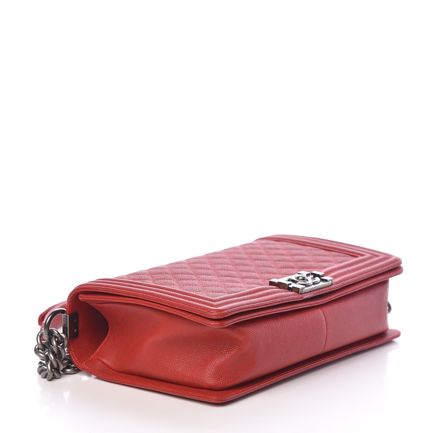 Chanel Caviar Quilted New Medium Boy Flap Dark Red 4 of 14