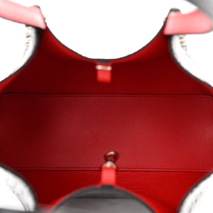 Christian Louboutin Patent Embossed Spiked Mini Cabarock Shopper Tote Black 5 of 9