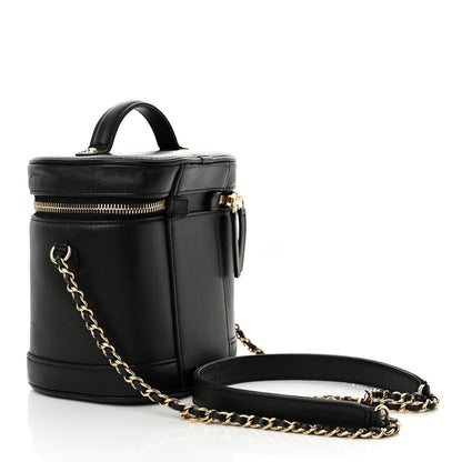 Chanel Lambskin Timeless Vanity Cosmetic Case Black 3 of 10