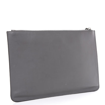 Fendi Calfskin Faces Pouch Grey 2 of 11