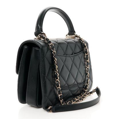 Chanel Lambskin Quilted Small Trendy CC Dual Handle Flap Bag Black 3 of 12