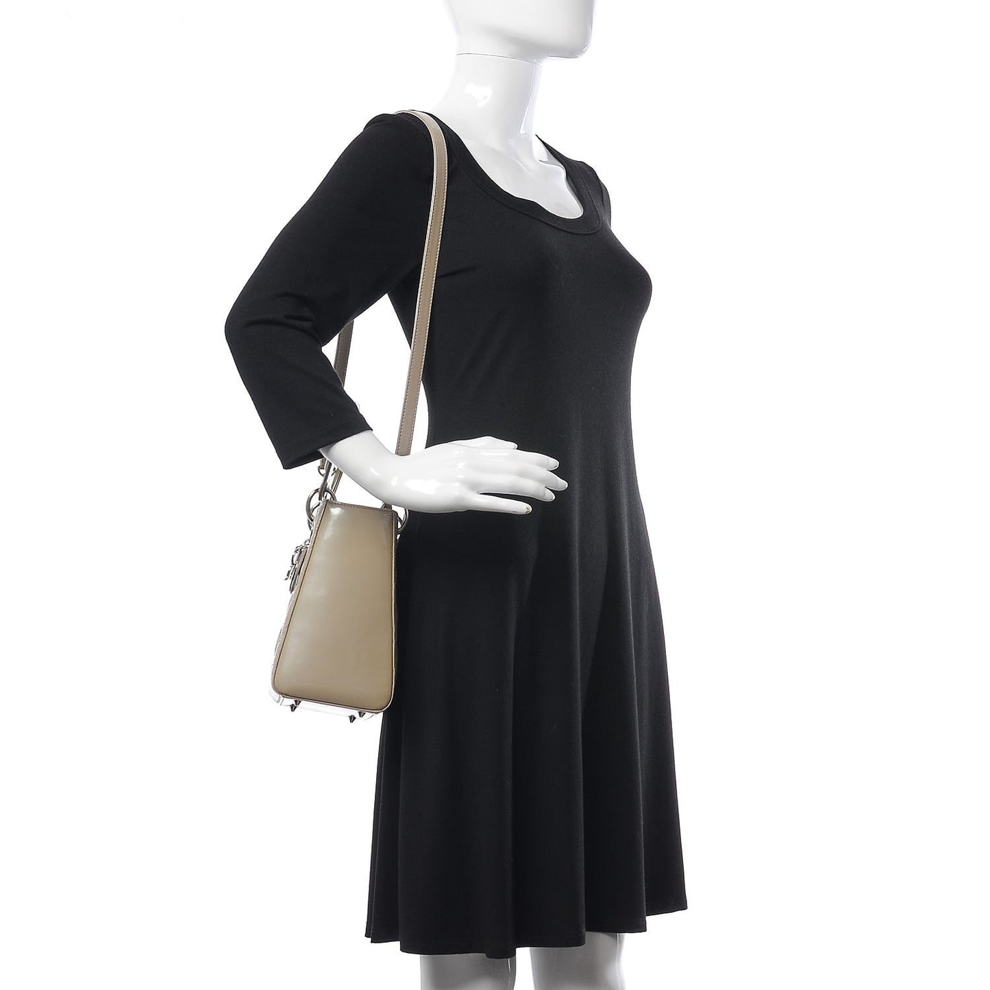 Patent Cannage Medium Lady Dior Grey