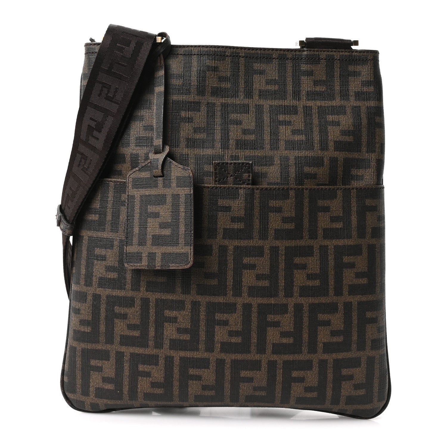Fendi Zucca Spalmati Messenger Bag Tobacco 1 of 10