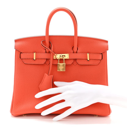 Hermes Togo Birkin 25 Orange Poppy 2 of 13