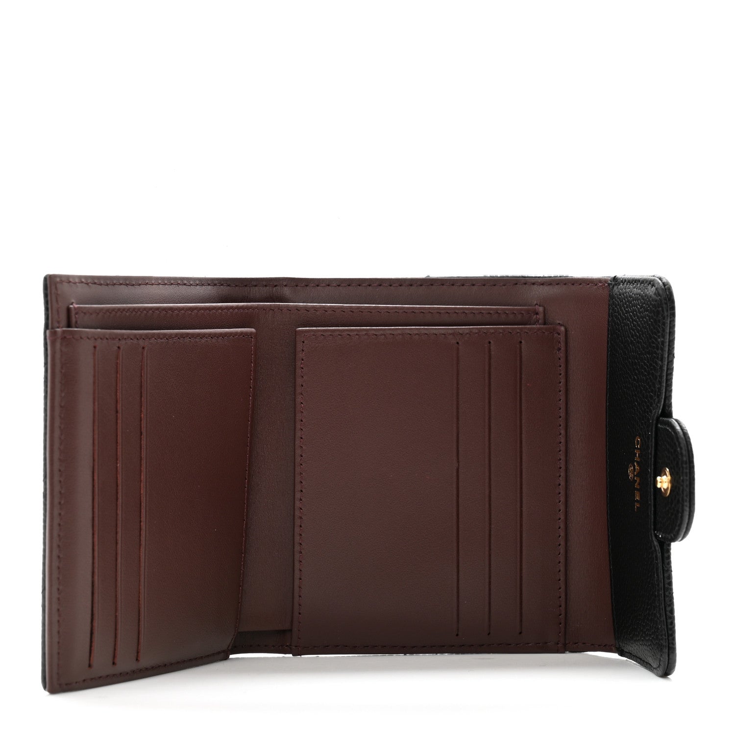 Chanel Caviar Quilted Compact Flap Wallet Black 5 of 9
