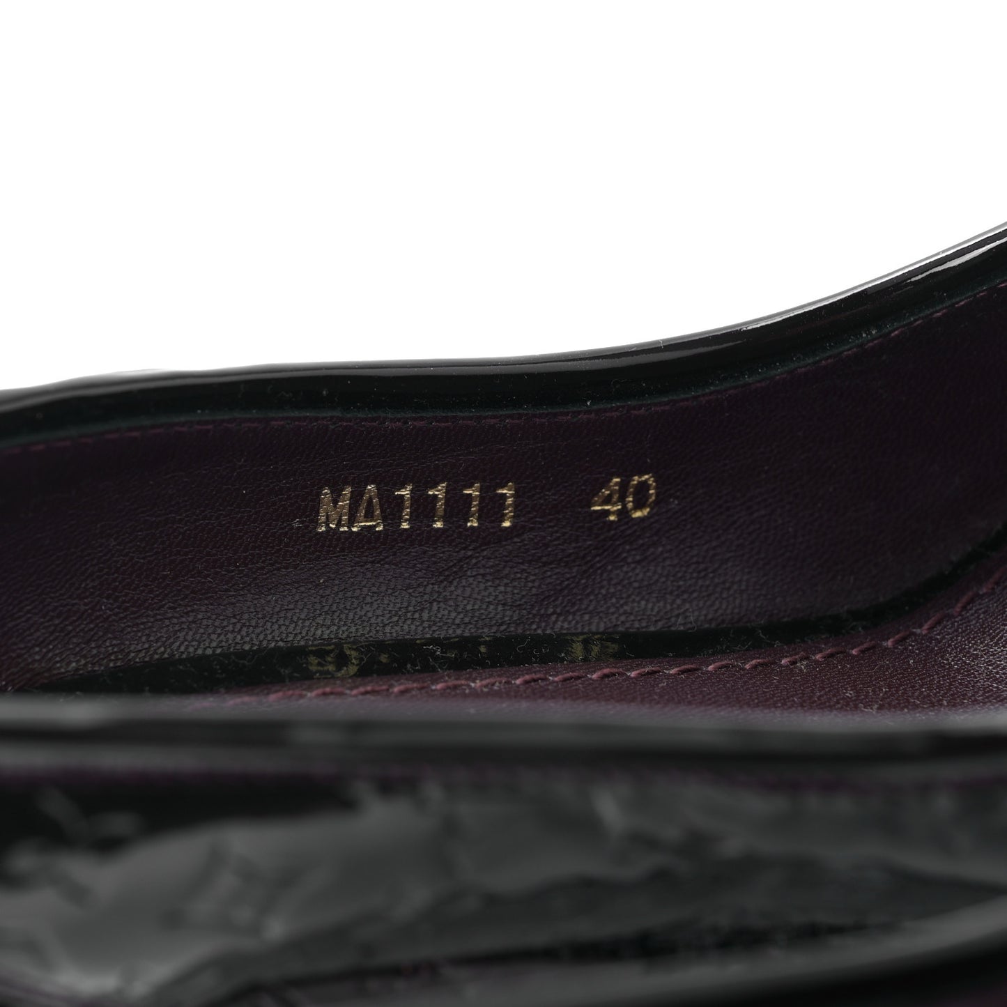 Monogram Vernis Wedge Sandal 40 Amarante