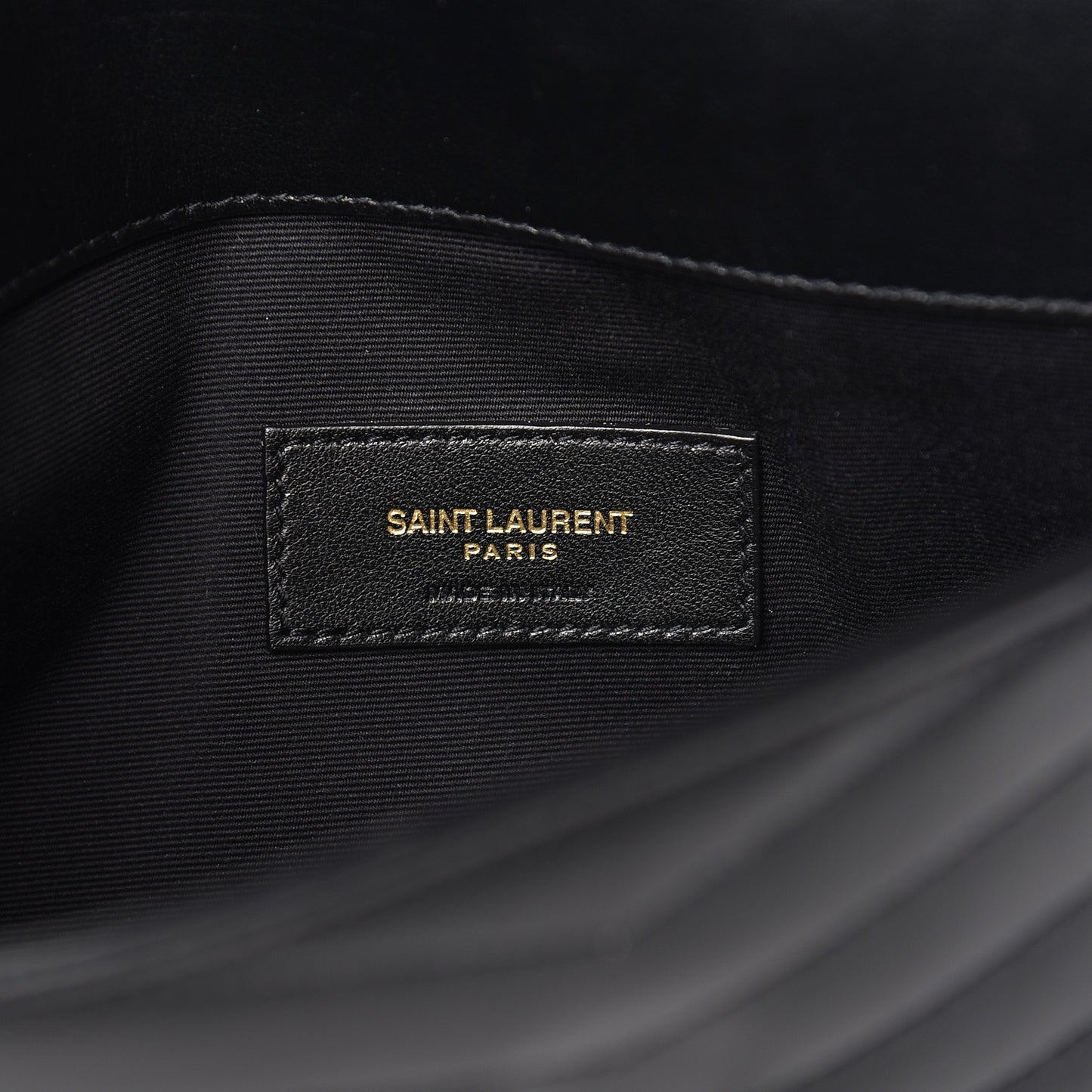 Calfskin Matelasse Chevron Monogram Uptown Clutch Black
