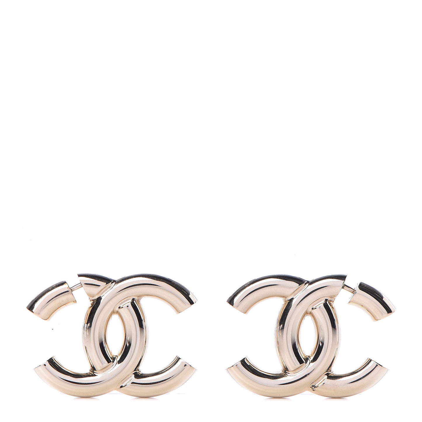 Metal CC Earrings Gold