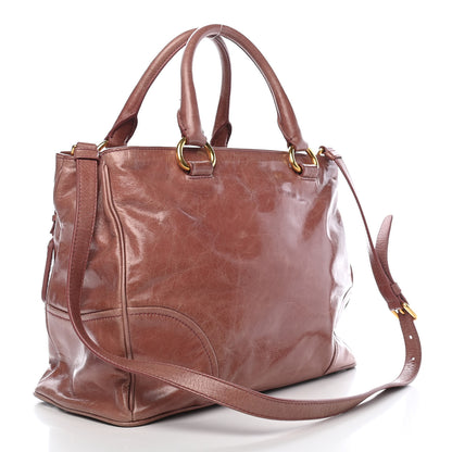 Prada Vitello Shine Shopping Satchel Antico 2 of 10