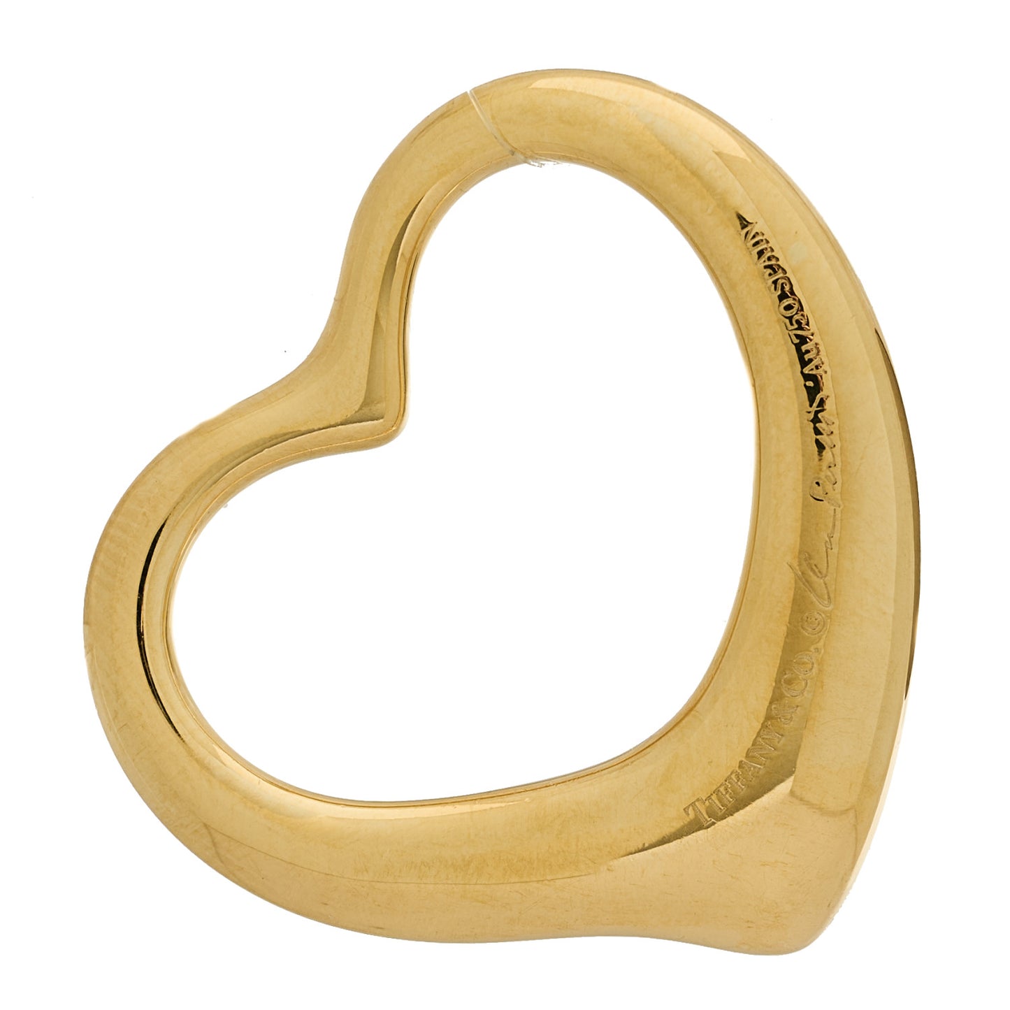 18K Yellow Gold 36mm Elsa Peretti Open Heart Pendant