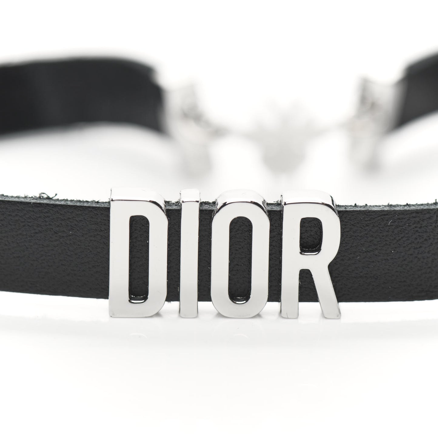 Calfskin Dior Bee Double Bracelet Black