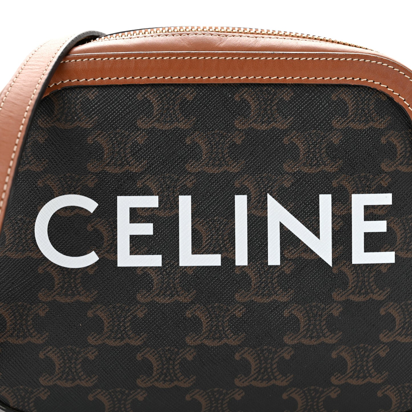 Triomphe Canvas Small Camera Bag Tan