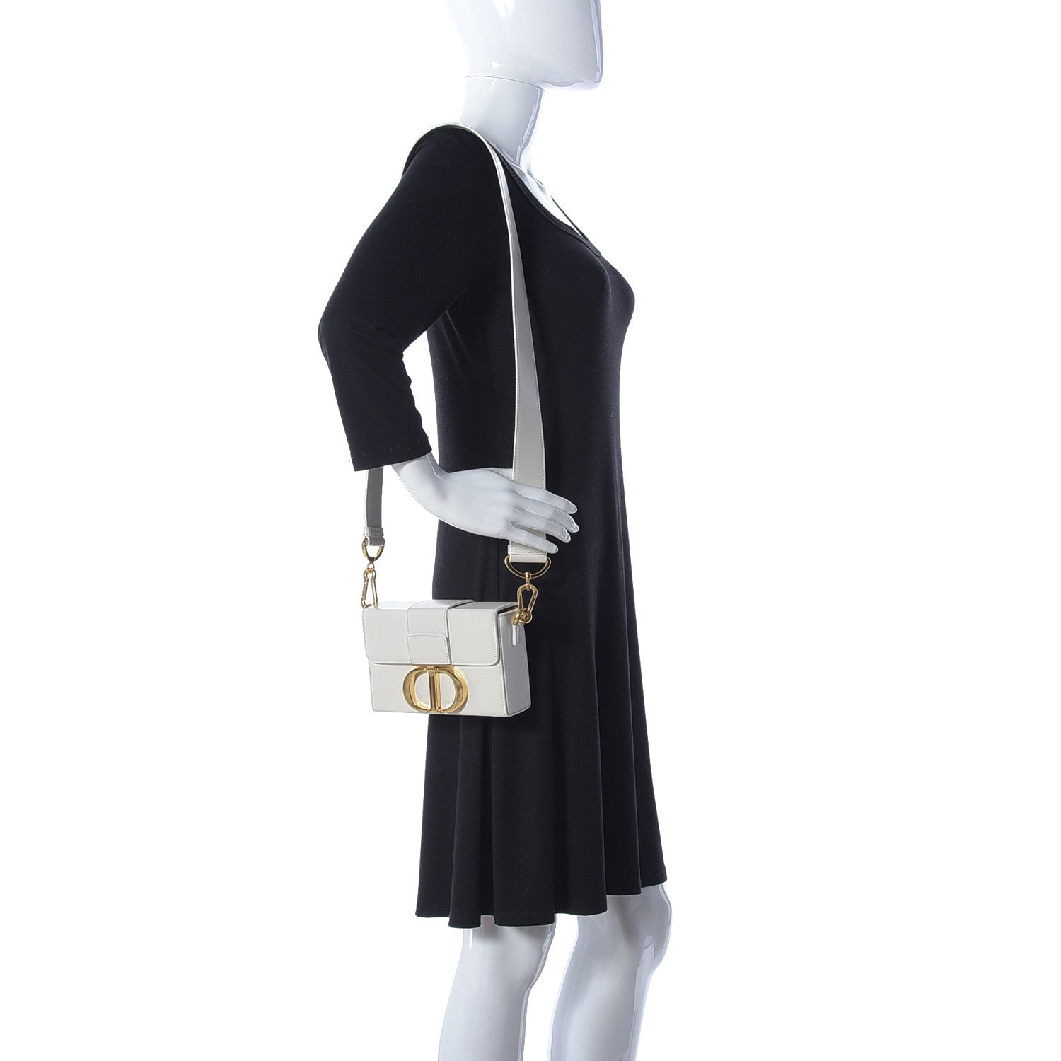 Christian Dior Smooth Calfskin 30 Montaigne Box Bag White 2 of 11
