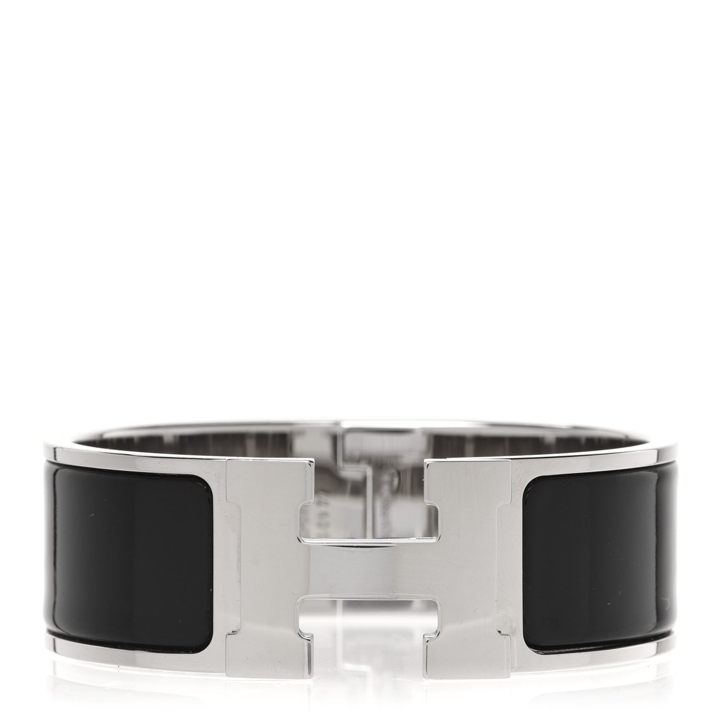 Enamel Wide Clic Clac H Bracelet PM Black