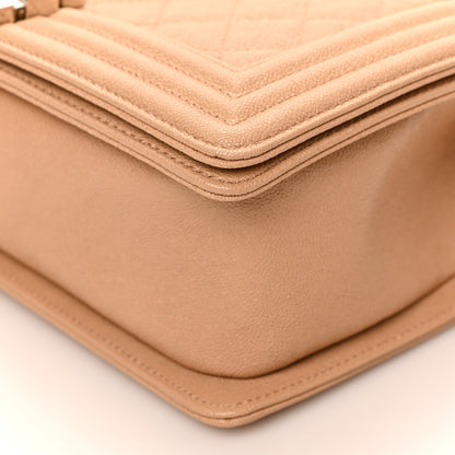 Chanel Caviar Quilted Medium Boy Flap Beige 8 of 8