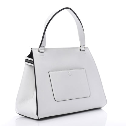 Celine Grained Calfskin Medium Edge Shoulder Bag White 3 of 10