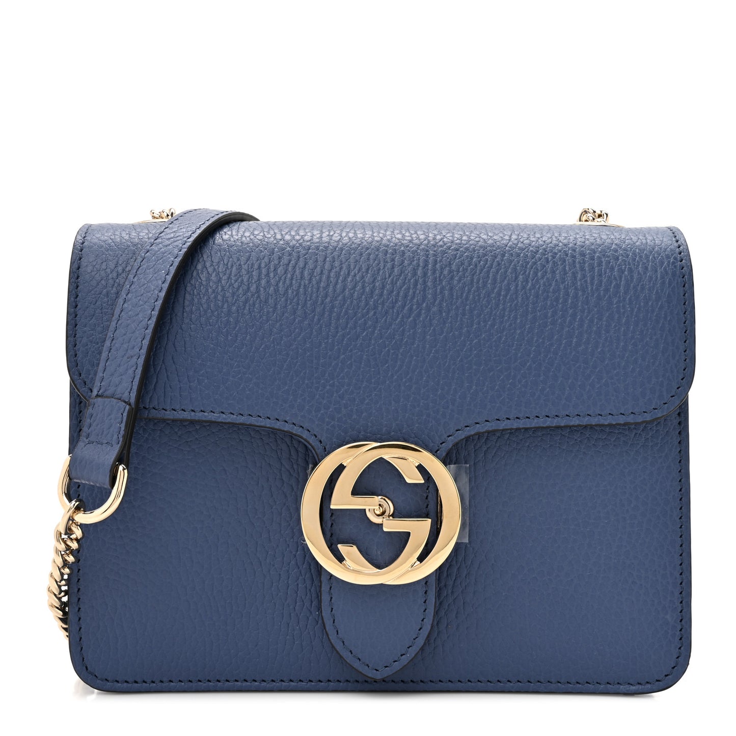 Dollar Calfskin Small Interlocking G Shoulder Bag Caspian