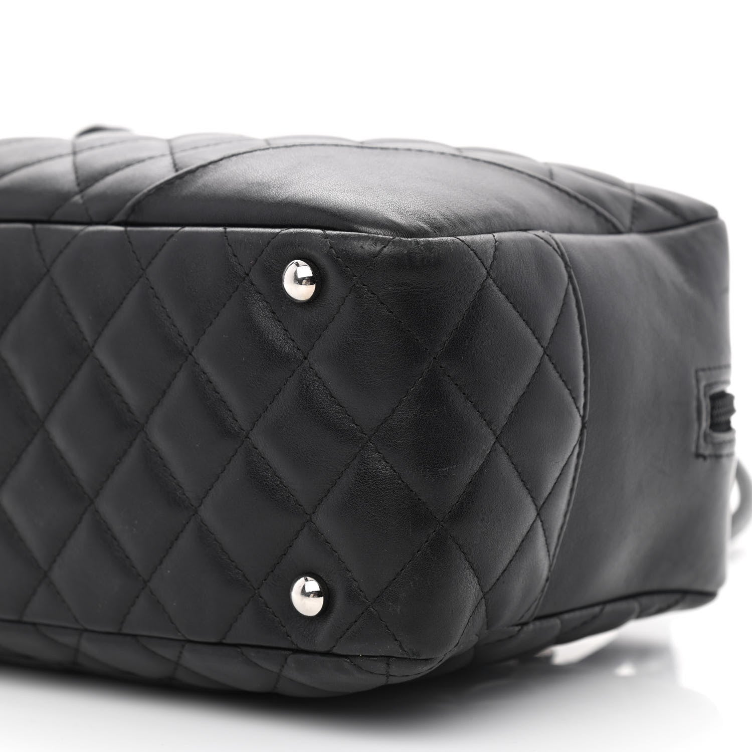 Chanel Calfskin Quilted Large Cambon Bowler Black 10 of 14