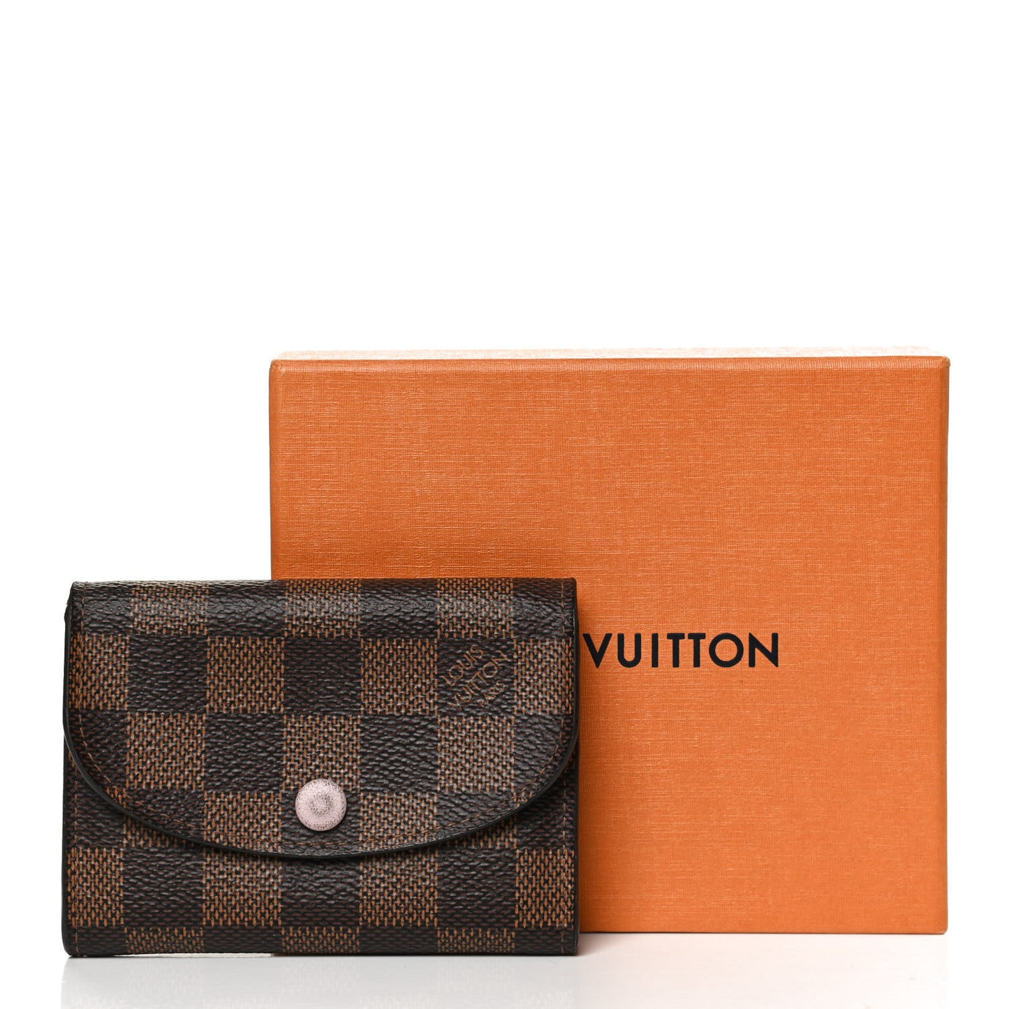 Damier Ebene Rosalie Coin Purse Rose Ballerine
