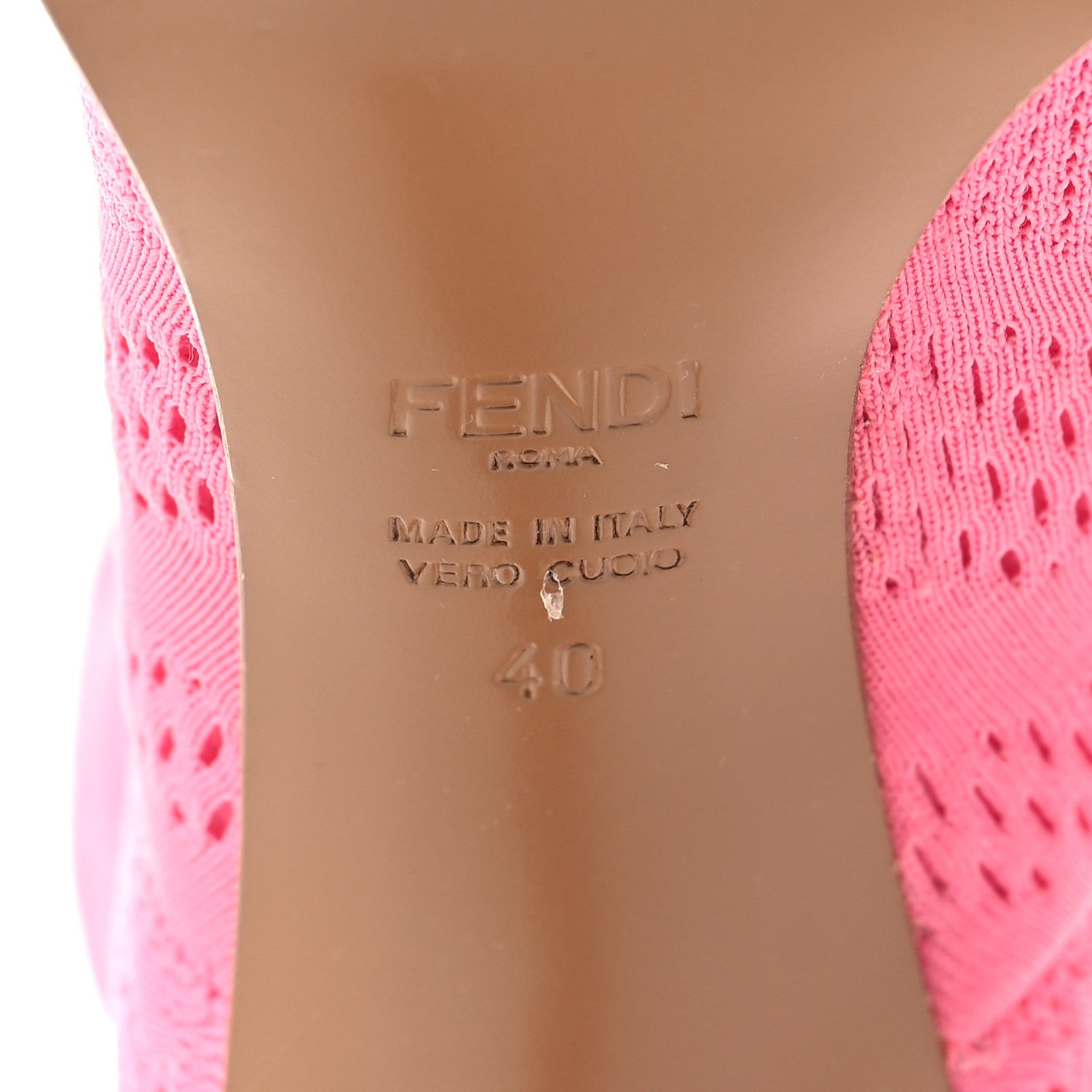 Fendi Technical 3D Mesh FFrame Ankle Boots 40 Pink 6 of 7