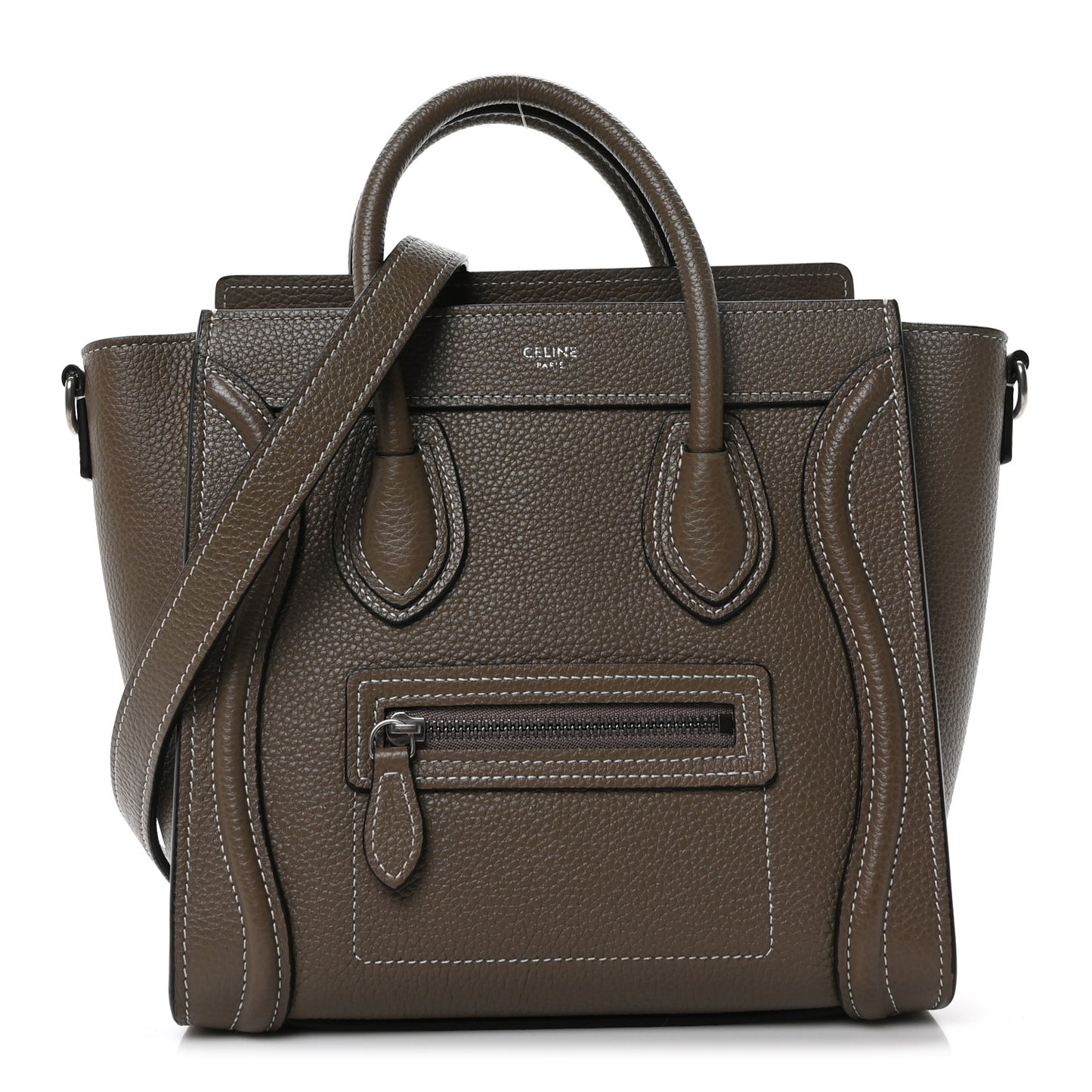 Drummed Calfskin Nano Luggage Souris