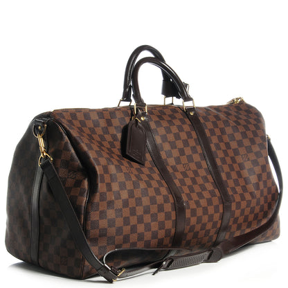 Louis Vuitton Damier Ebene Keepall Bandouliere 55 3 of 7