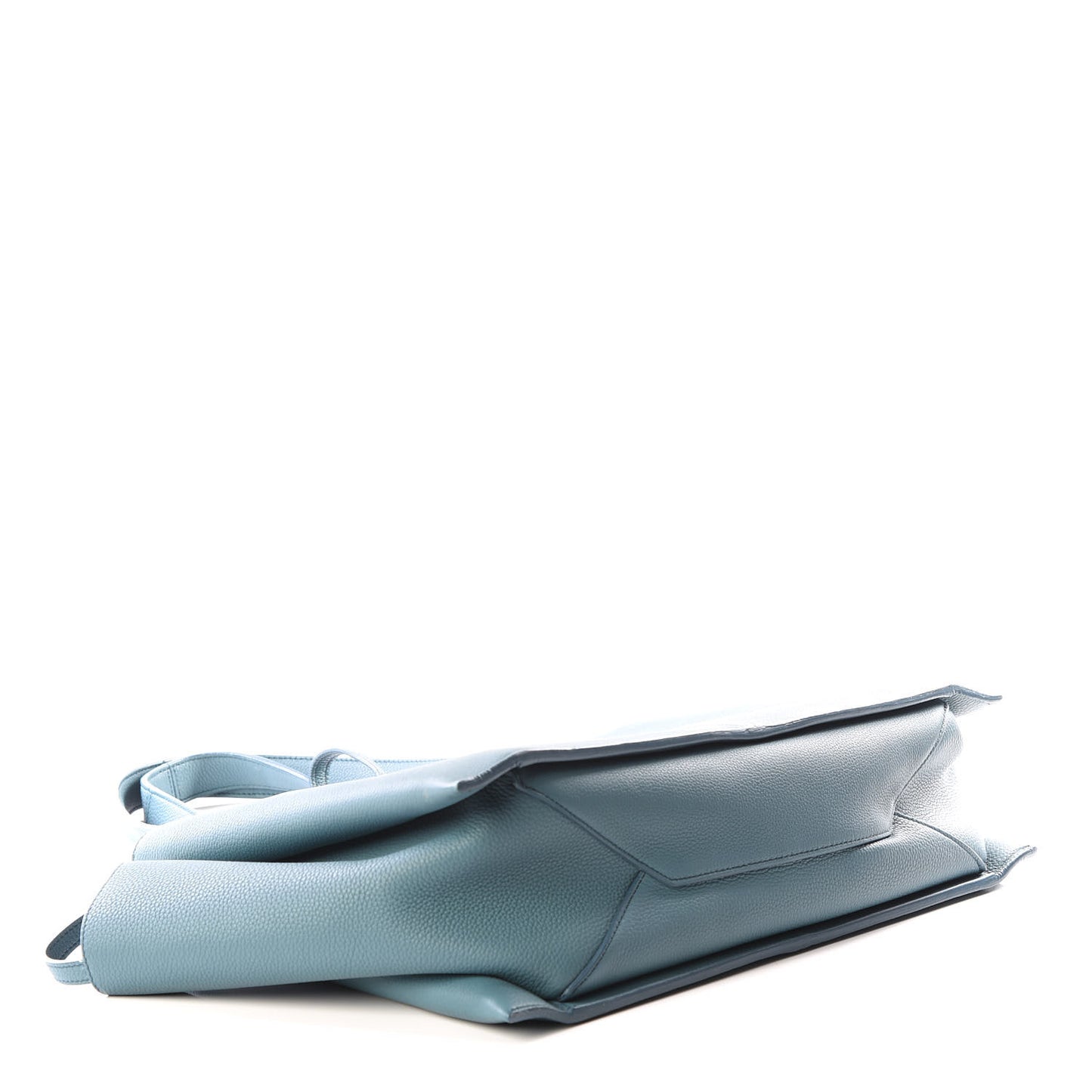 Baby Grained Calfskin Medium Tri-Fold Bag Ocean