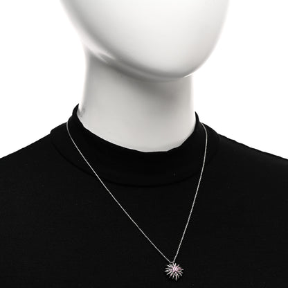 David Yurman Sterling Silver Pink Sapphire Small Starburst Pendant Necklace 2 of 4