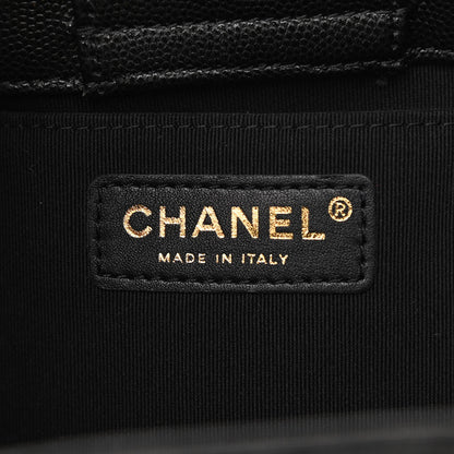 Chanel Caviar Quilted Flap Bucket Bag Black 6 of 9