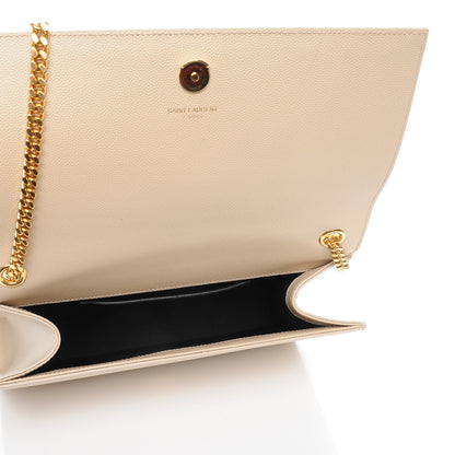 Saint Laurent Grain De Poudre Medium Monogram Kate Satchel Nude Powder 5 of 8