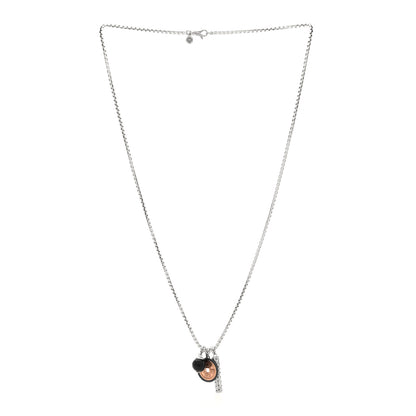 John Hardy Sterling Silver Bronze Black Onyx Classic Chain 3 Charm Necklace 3 of 4