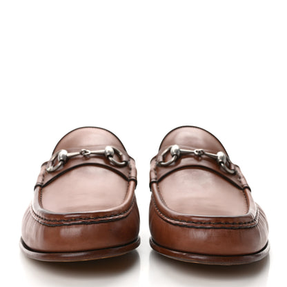 Gucci Betis Glamour Calfskin Mens 1953 Horsebit Loafers 9 Cocoa 2 of 8
