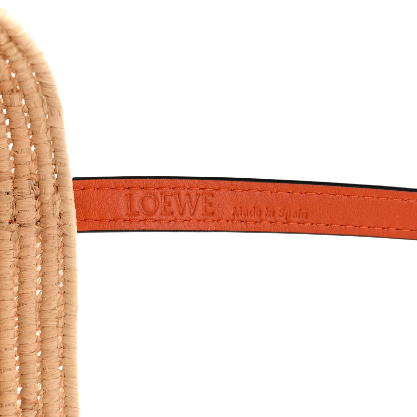 Raffia Square Mini Anagram Basket Tote Bag Natural